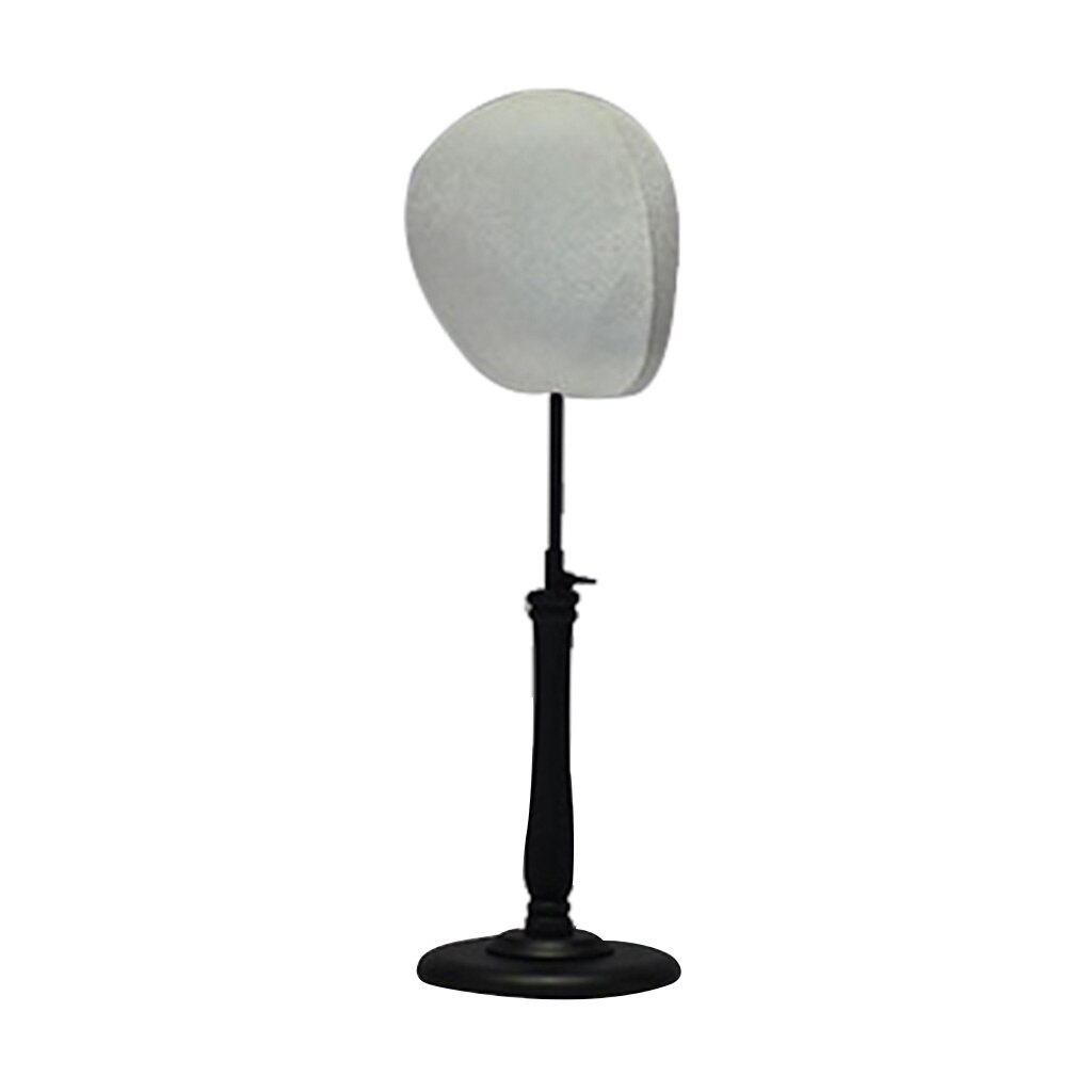 Adjustable Tabletop Hat Stand Mannequin Wig Cap Display Stand Mannequin Wig Head Display Hat Cap Head Stand Model: Beige