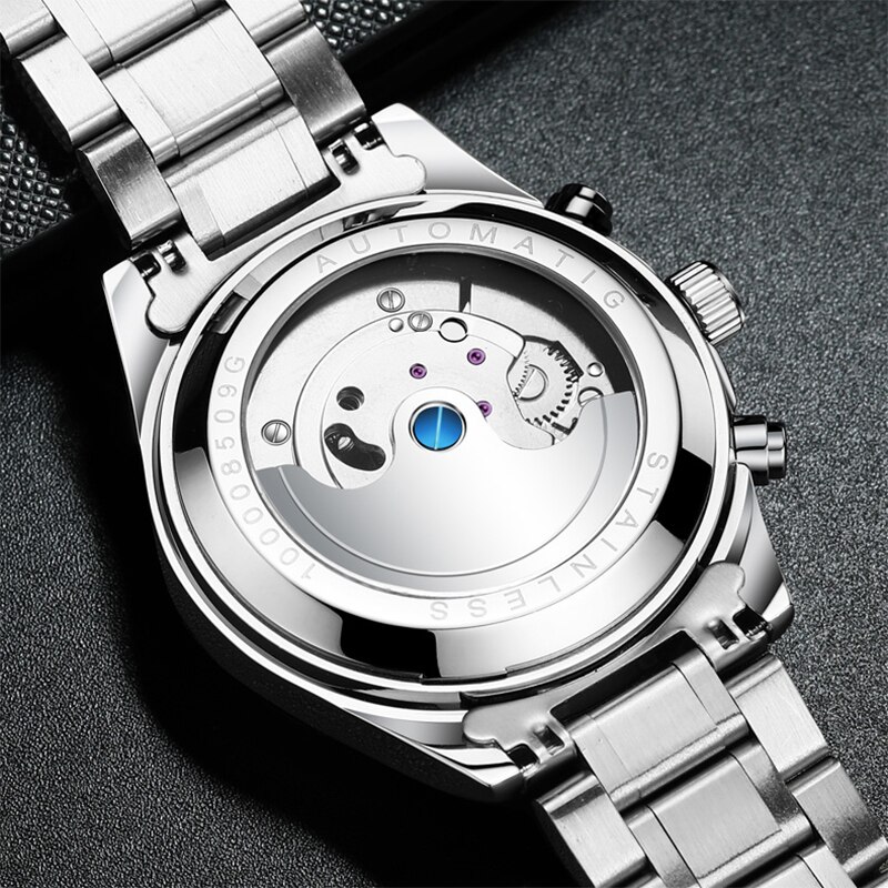 GUANQIN-Reloj de GJ16149-Men, Tourbillon automático, mecánico, resistente al agua 30M, con caja de acero inoxidable luminosa