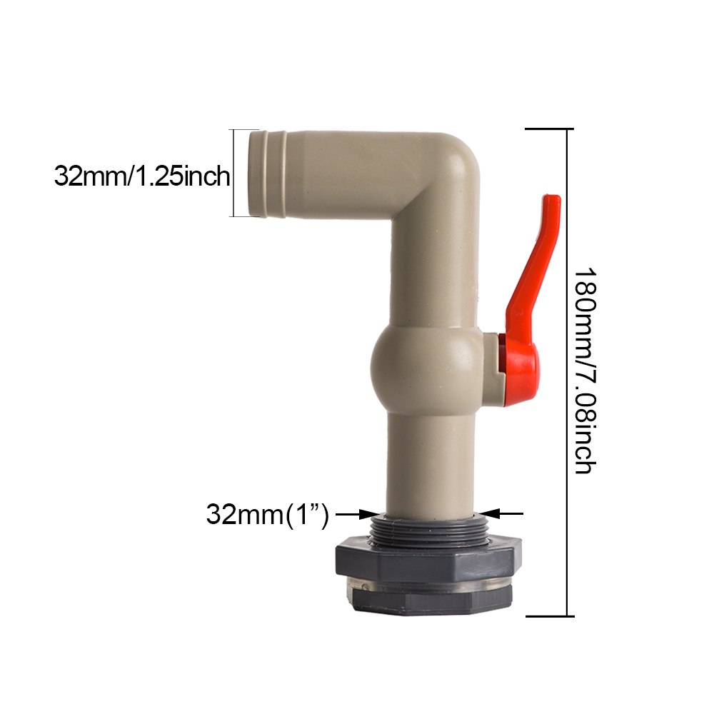 Rain Barrel Spigot Kit 1/2 3/4 1 inch Thread Kit with Bulkhead Fitting Hose Faucet Adapter for Water Tanks Garden Barrel: SKY BLUE