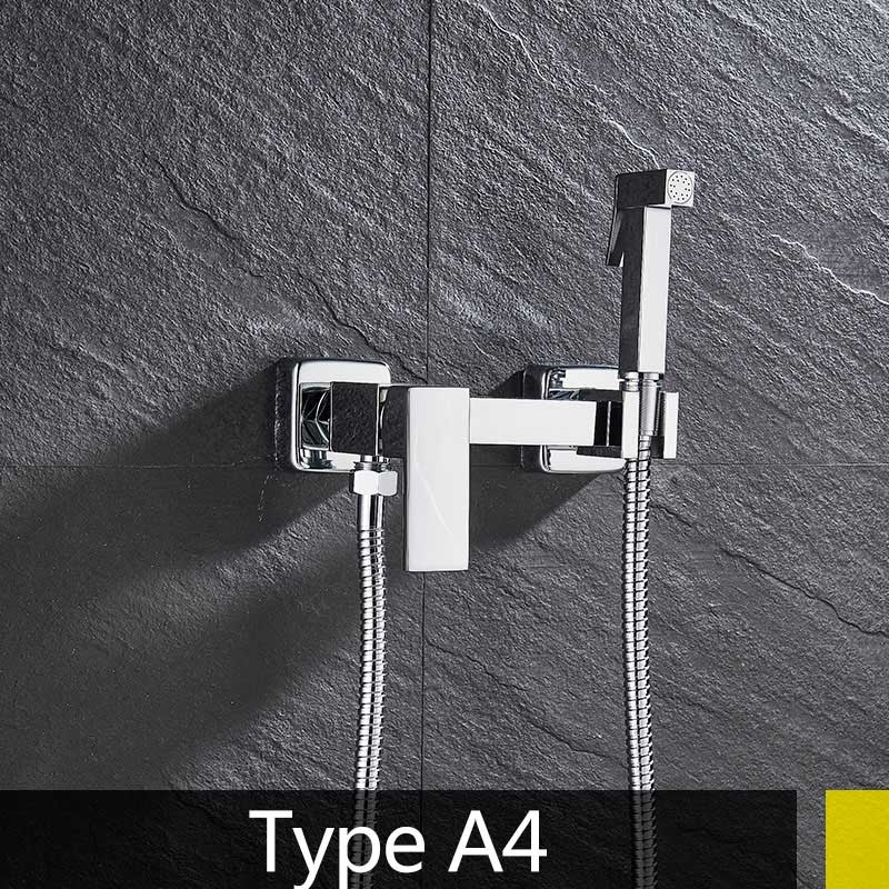 Europe Antique Brass Bath Bidet Faucet Cold Mixer Crane Bath Toilet flushing tool chrome or Antique Polished Wall Mount: Type A4