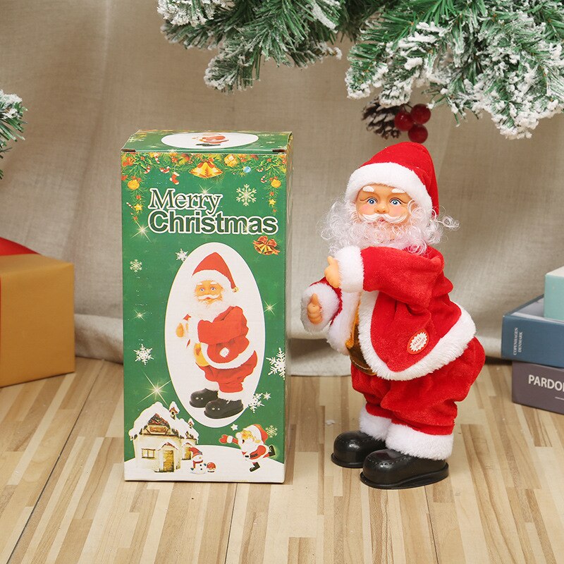 Weihnachten Baum Dekoration Santa Claus Elektrische Leiter Klettern Spielzeug Elch Musik Spielzeug Für freundlicher Party Weihnachten Frohes Neues Jahr: Twist C