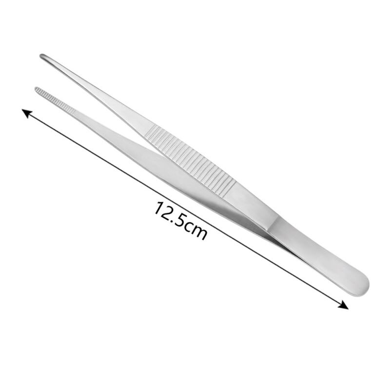 18 cm in Acciaio Inox Alimentare A Lungo Pinze Pinzette Dritte Da Cucina Strumento Multiuso