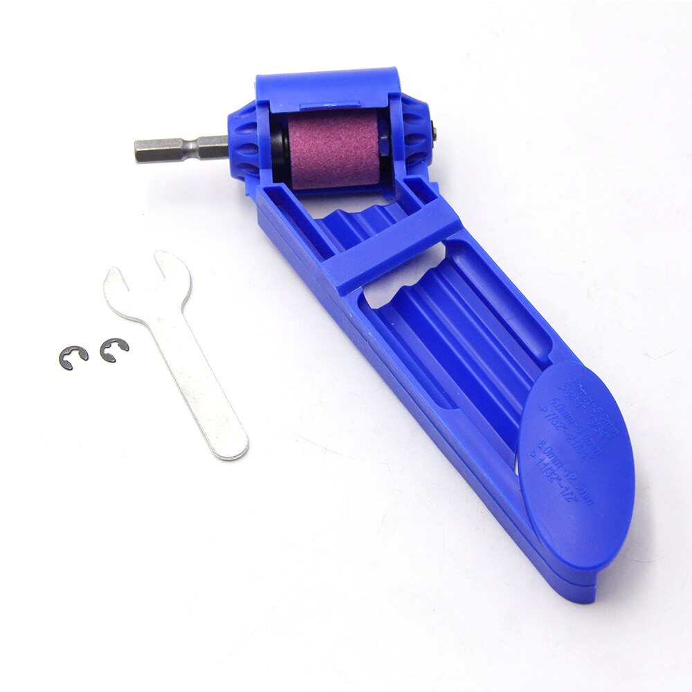 Corindón de rueda afilador de brocas para taladro de taladro portátil poco alimentado piezas de herramientas de perforación sacapuntas herramientas: Azul