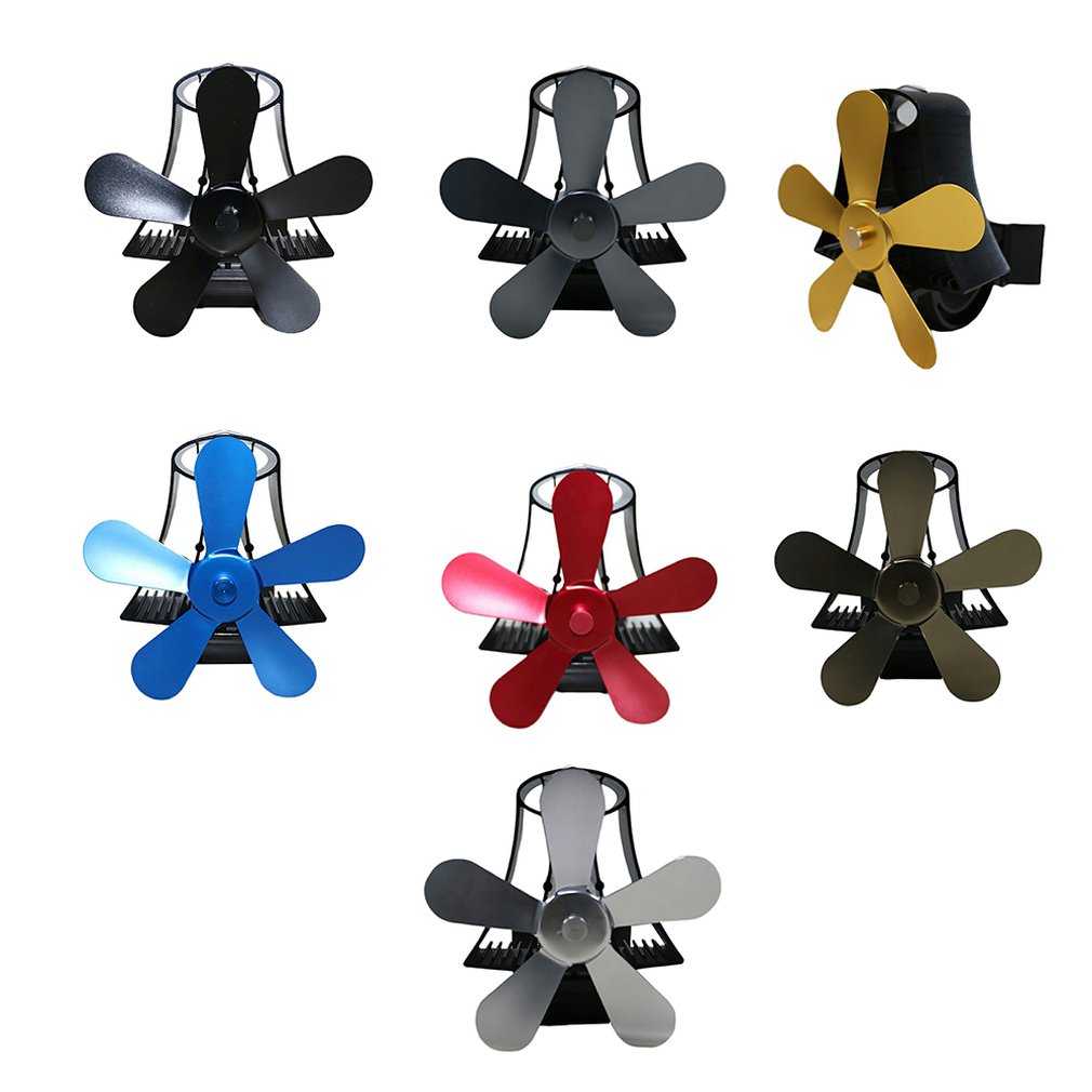 YL106 Thermal Power Fireplace Fan Heat Powered Wood Stove Fan For Wood/Log Burner /Fireplace Eco Friendly Five-leaf Fans