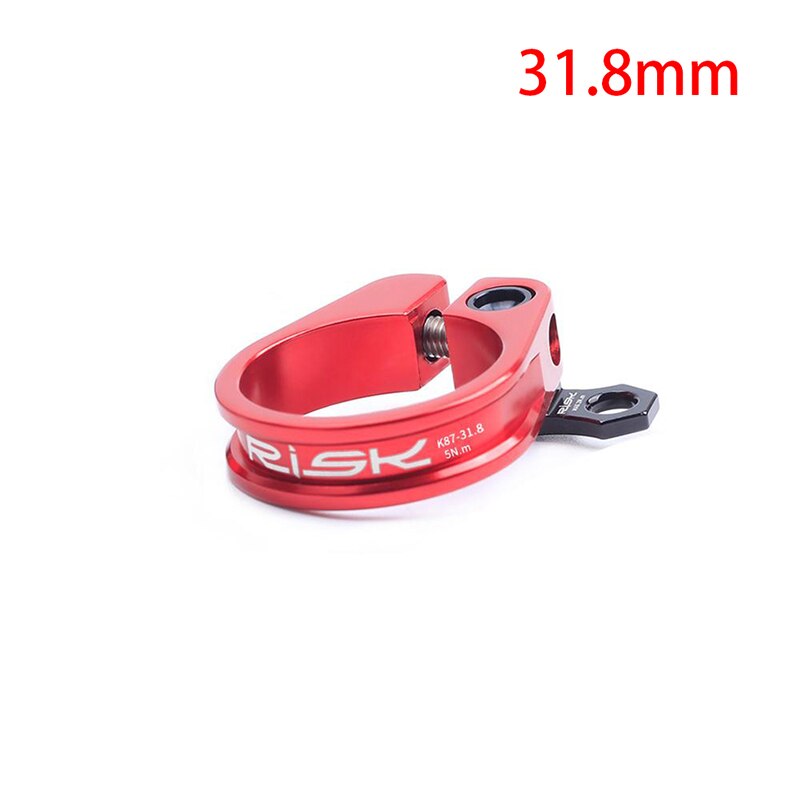45g ultralichte aluminium zadelpenklemmen voor 31.8/34.9mm zadelpennen, mtb, racefiets, zadelbuis, vaste ring, fietsonderdelen: 1rd