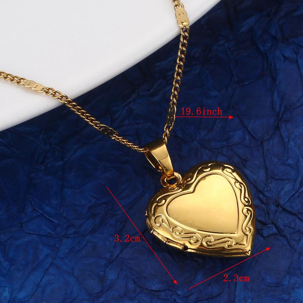 1950s 14k Gold Ruby Four Leaf Clover Love Heart Photo Locket Pendant Large 18g
