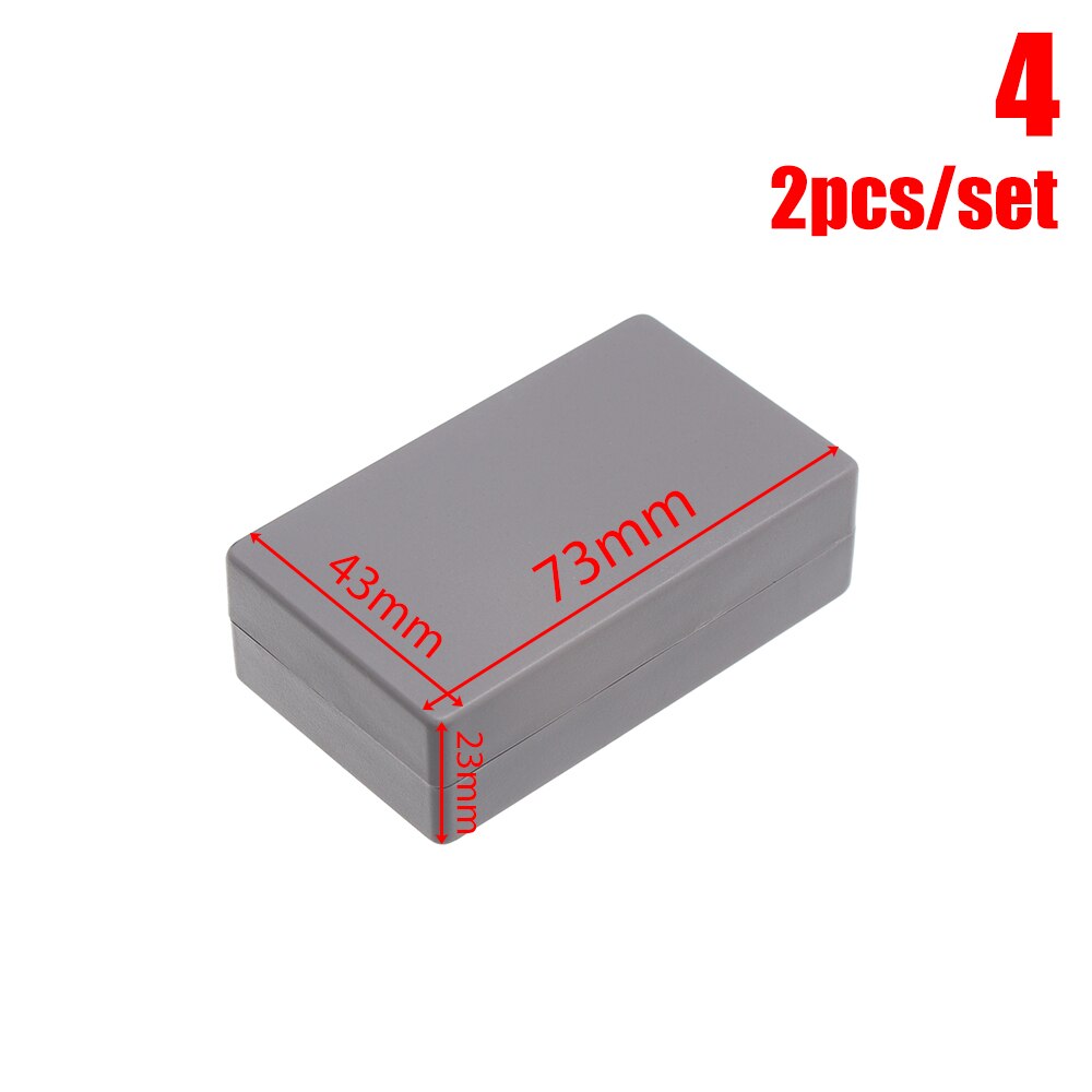 2Pcs ABS Plastic Electronic Project Box Waterproof Cover Project Instrument Case Enclosure Boxes Instrument Parts: 2pcs Style 4