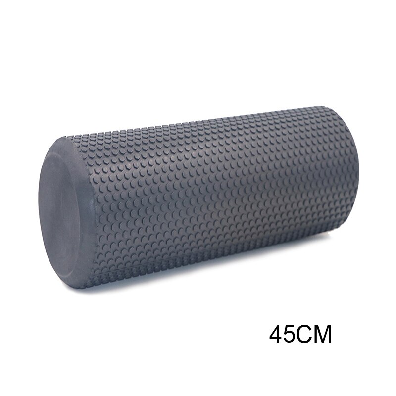 30/45/60CM EVA Yoga Foam Roller Training Colume Rollor Bricks Fitness Exercise Pilates Body Building Back Massager: Black