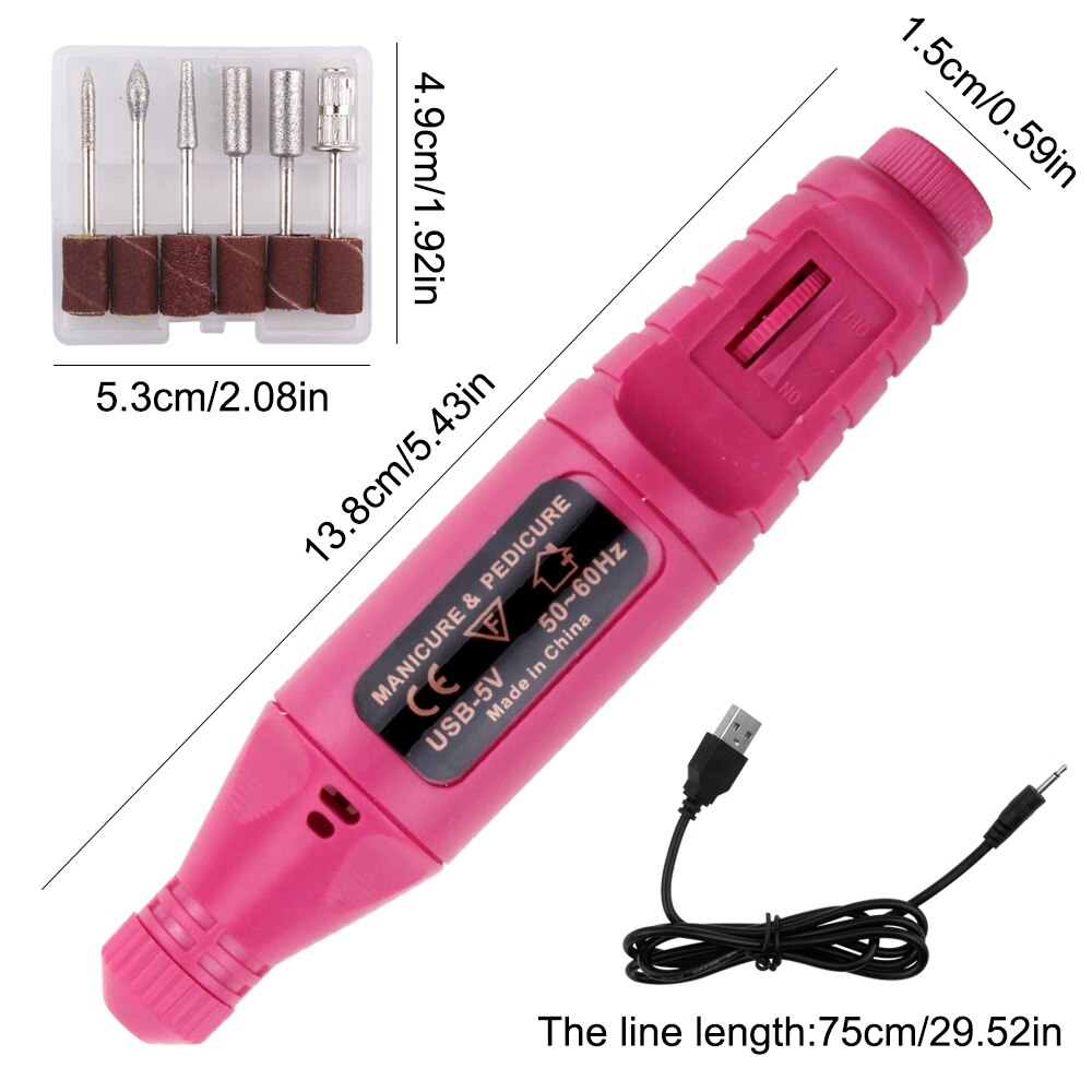 Electric Nail Cutting Machine Manicure Milling Cutters Pedicure Nail Drill Pen Ceramic Nail File Gel Removing Equipment Tools