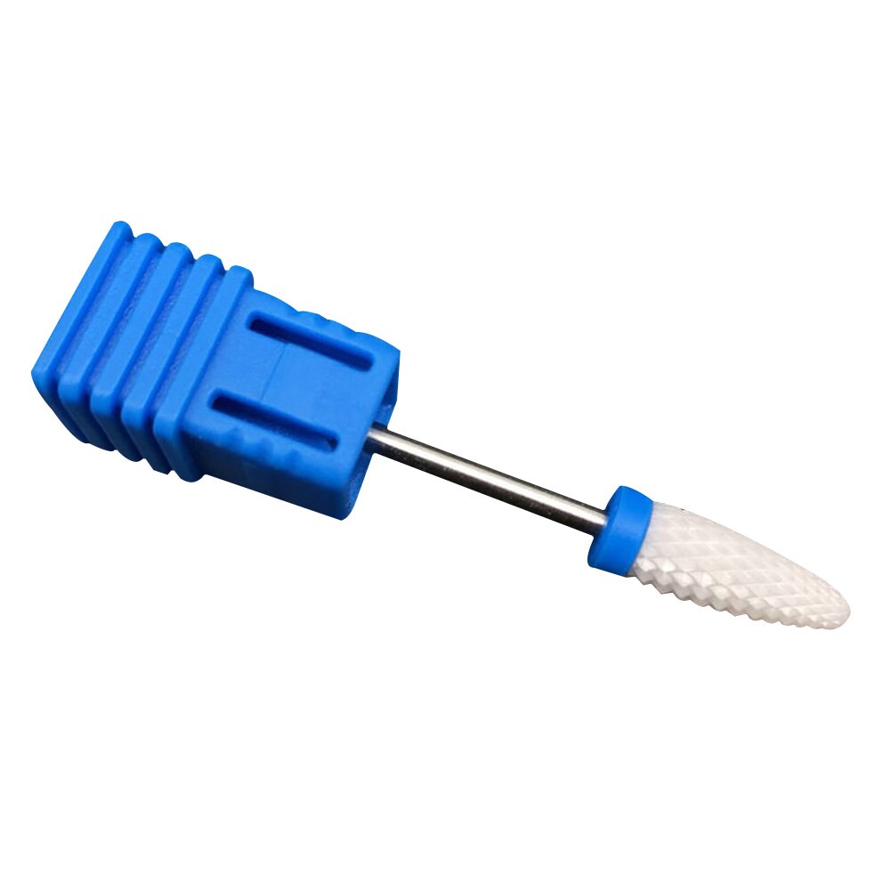 Ceramic Nail Drill Bit Rotate Burr Milling Cutter For Manicure Manicure Nails File Electric Milling Burr Grinder: Blue