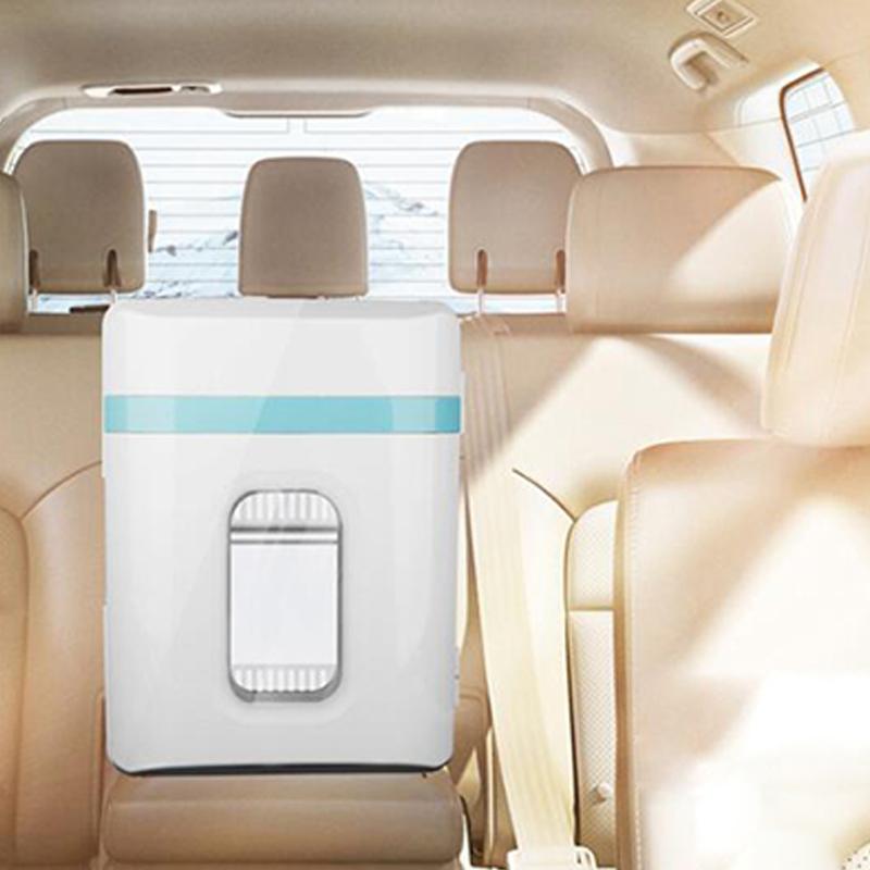 10L Mini Car Fridge Handheld 12V 60W Single Door Refrigerator Household Car Dual-Use Thermoelectric Mini Fridge Cooler Warmer