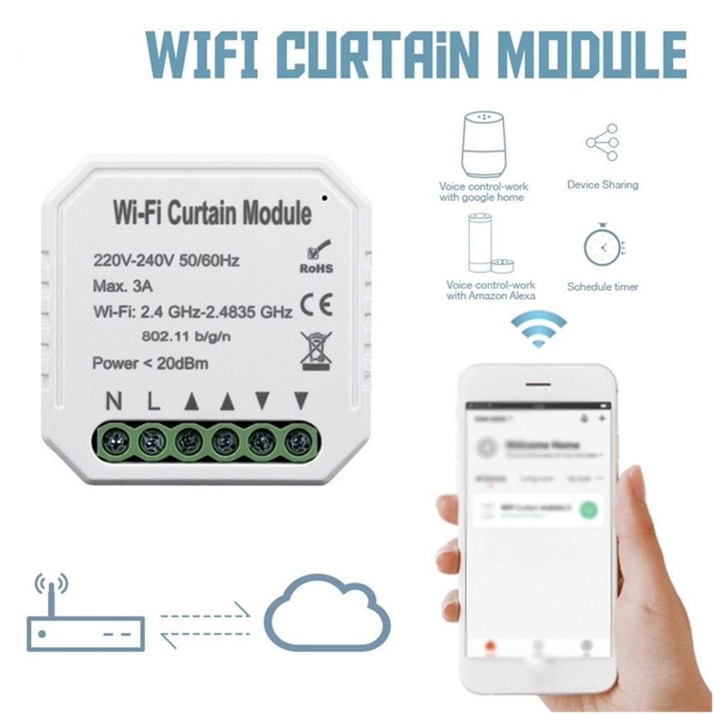 Til tuya smart life wifi gardinkontaktmodul til ru... – Grandado