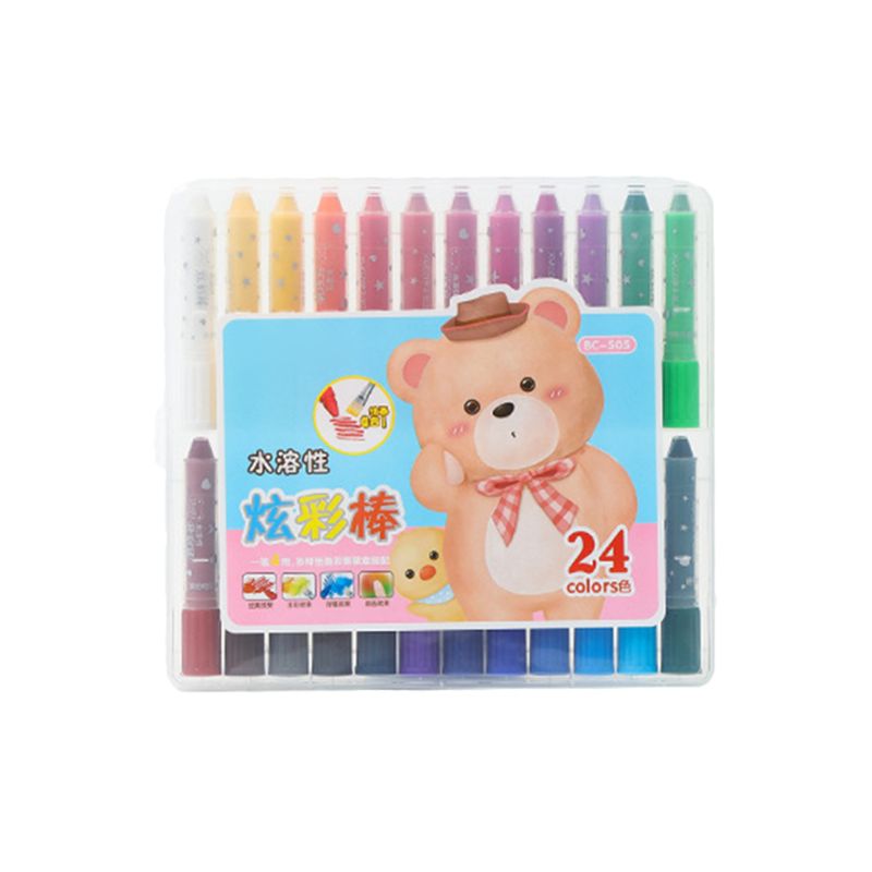 12/18/24/36 Colors Wax Crayon Oil Pastel Pen Candy Color Drawing Painting Graffiti Student Stationery Art Supplies: 24 Colors