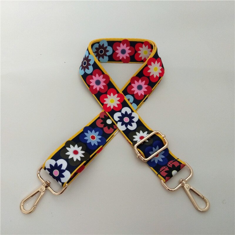 Rainbow Belt Bag Straps Nylon Flower Women Shoulder Strap Adjustable Wide Strap Parts for Bag Accessories Handle: B