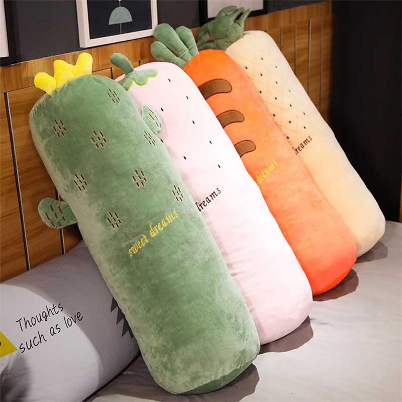 Thuis Beding Lange Kussen Diepe Slapen Fruit Bolster Fluwelen Verwisselbare Nek Kussen