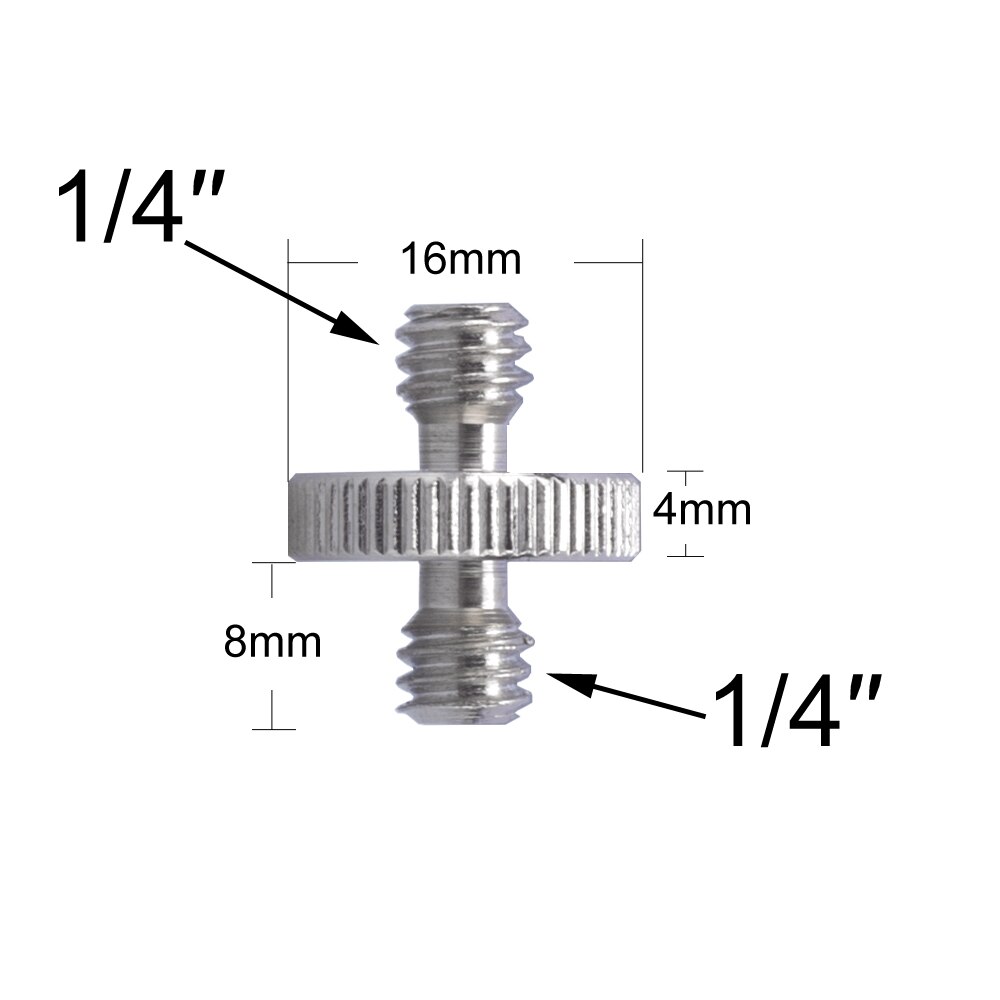 GAQOU 1/4 "3/8" Mannelijke Binnendraad Schroef Mount Adapter Statief Plaat Schroef EB Mount voor Camera Flash Statief light Stand Metal: 5