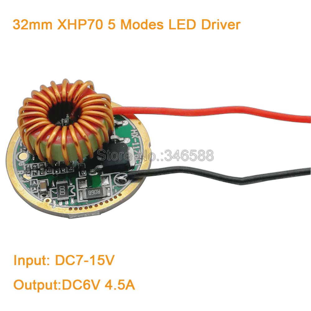 Cree XLamp XHP70 6 V LED Driver 32 MM DC7V-15V Input 4000mA Output 5 Modi Voor MTG XHP70 6 V LED Licht Lamp