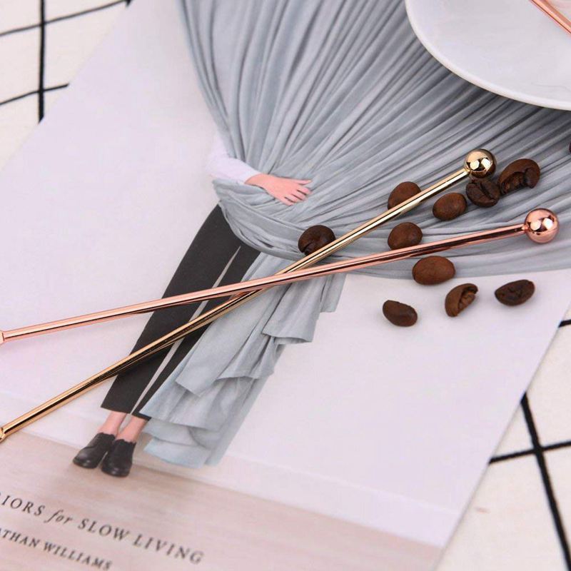 Stainless Steel Coffee Beverage Stirrers Stir Cocktail Drink Swizzle Stick,Coffee Stir Stick Set Of 6