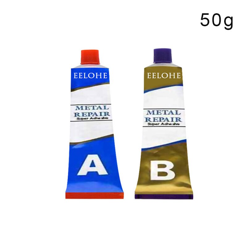 Colla AB riparazione di metalli ad alta temperatura adesivo riparazione di crepes saldatura industriale asciugatura rapida colla speciale fai-da-te super colla: 50G