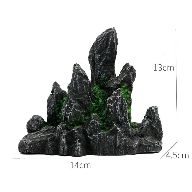 Rocas decorativas artificiales para acuario, paisajismo del tanque de peces, accesorios para acuascape, cueva de reptiles, camarones, ornamento de cueva escondite de piedra: 12