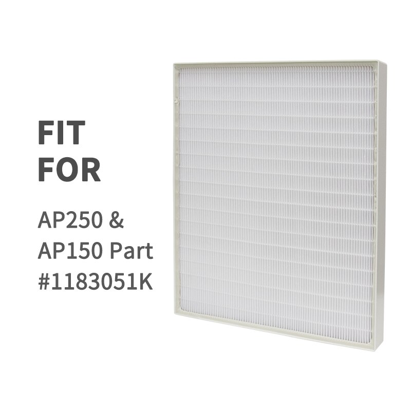 Air Purifier Filters HEPA Filter and Carbon Cotton Set Replacement For Whirlpool 1183054K AP250 AP150