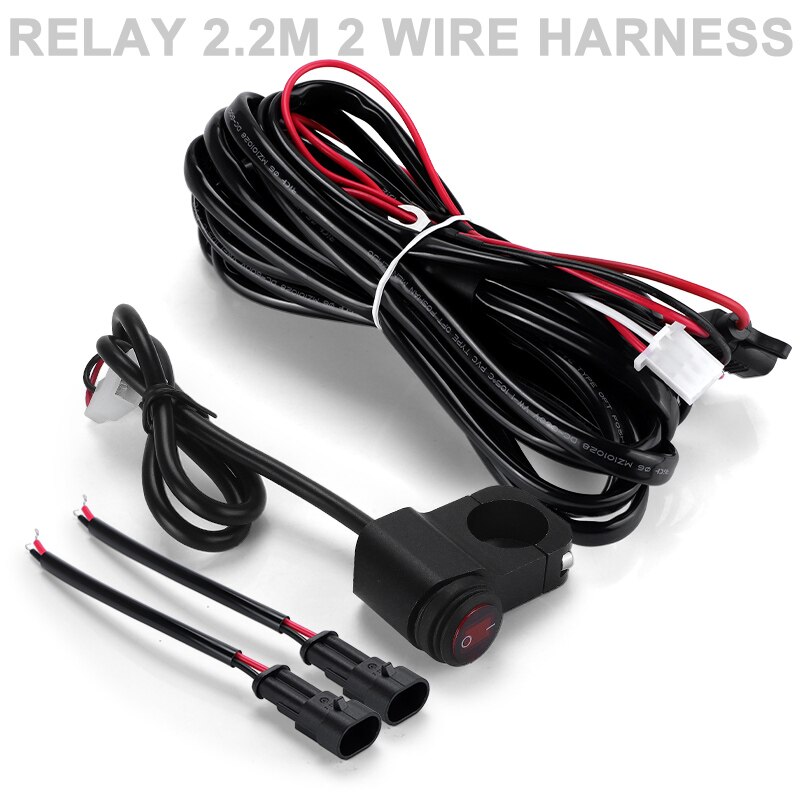 1set Wiring Harness for Led motorcycle headlights spotlight Wire Cable Switch Relay Kit Motorcycle ATV Driving Light Control: 2.2M