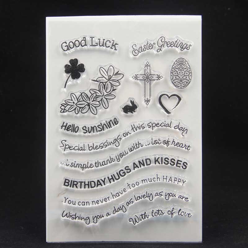 Zfparty zin transparante siliconen stempel/zegel voor doe-het-zelf scrapbooking/fotoalbum decoratieve kaart maken