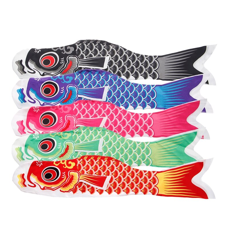 Calcetín de viento de carpa japonesa, Streamer, cometa de bandera, pez de dibujos animados, colorido, viento, Bandera de calcetín, Koinobori, , 55cm
