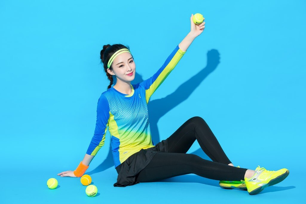 Traje de bádminton para mujer Culottes ropa de secado rápido traje deportivo de manga larga
