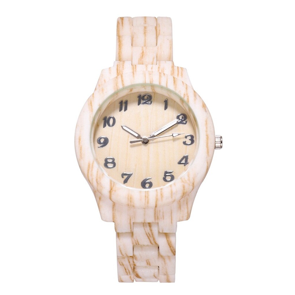 High-End Wood Grain Band Women Men/Dial Analog Quartz Sport Wrist ladies women Wrist watches Dress watch Wrist: 1