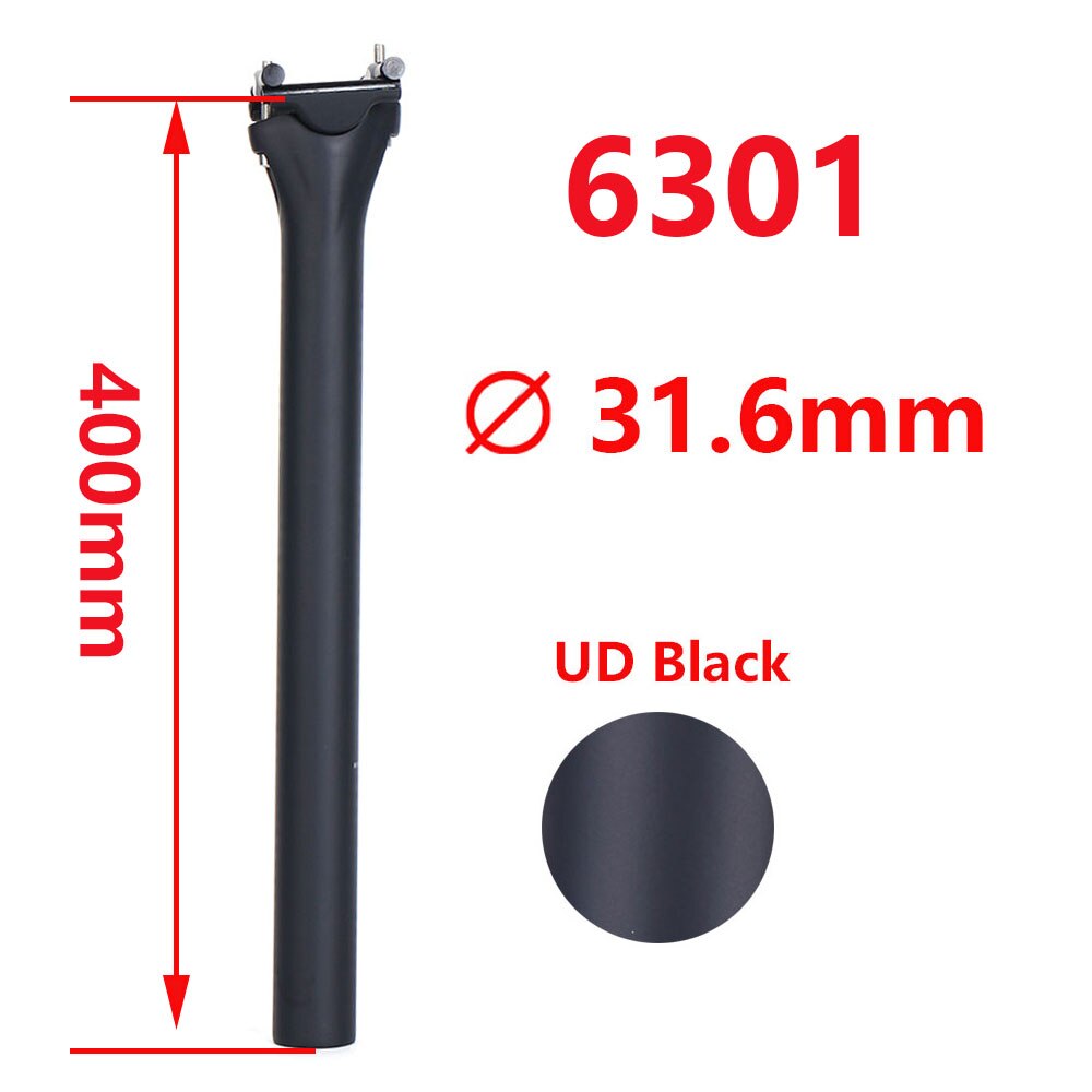 ELITA ONE MTB Carbon Seat Post 27.2/30.9/31.6mm Road/Mountain Bike Seatpost UD Matt Light: 140g: 31.6x400mm-6301