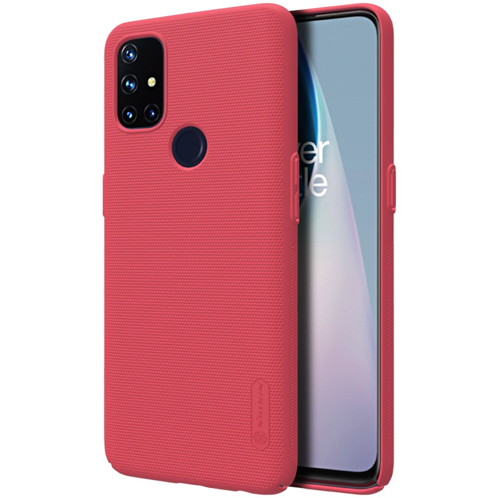 Voor Oneplus Nord N10 5G Case Voor Een Plus Nord N10 5G N100 Cover Nillkin Super Frosted Shield ingericht Case Voor Oneplus Nord N100: For Nord N100 / Red