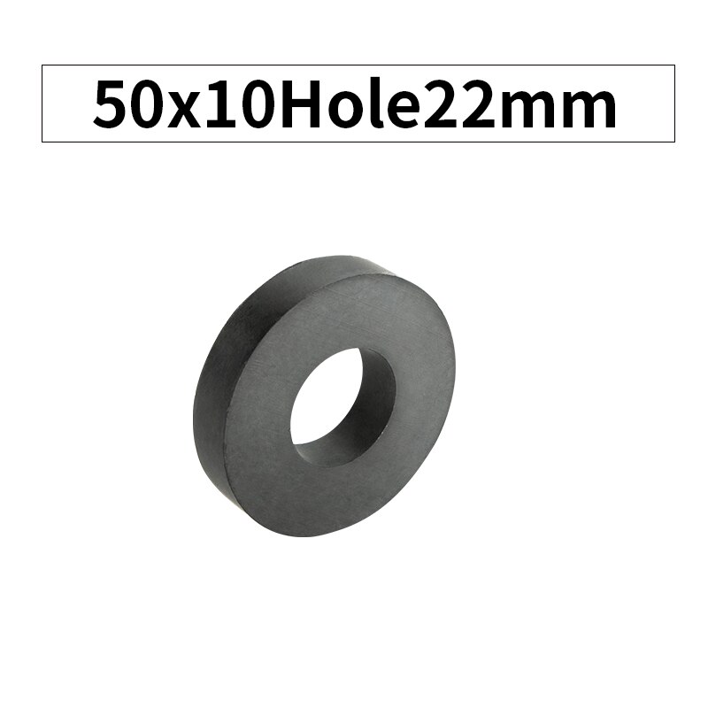Rkzct 1 st rund ring svart ferritmagnet 7 storlek permanenta keramiska magneter 60 x 10 70 x 10 80 x 10 hål 32 50 x 10 80 x 15 100 x 15mm: Tyt -y50-1