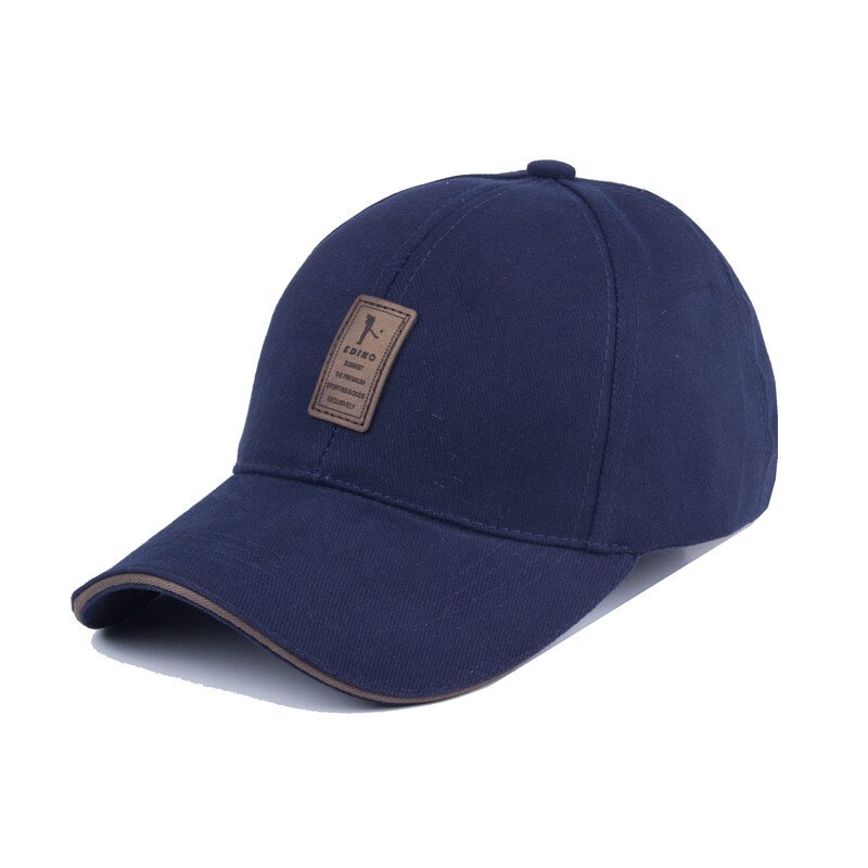 Unisex merkevare baseball cap sport golf snapback enkle ensfargede hatter for menn og kvinner cap: Marineblå