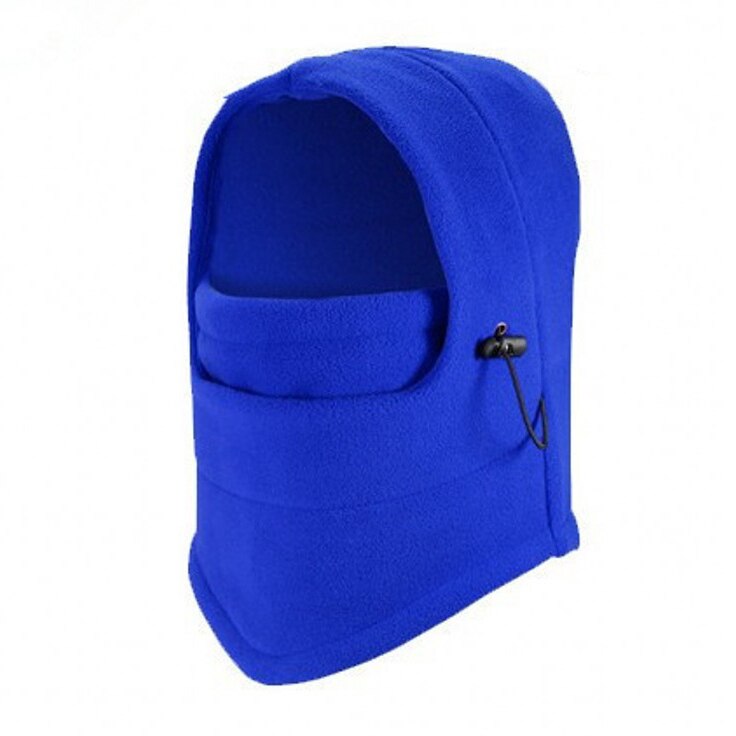 Winter Warm Caps Mannen Polar Fleece Thermische Balaclava Hoed Vrouwen Outdoor Winddicht Fietsen Masker Cap Hood Halswarmer Wandelen Sjaals: A- Royal blue