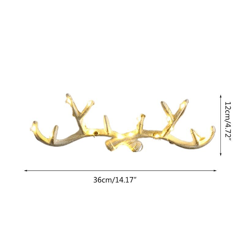 Gietijzeren Vintage Herten Gewei Muur Gemonteerde Kapstokken Home Decoratieve Haak Rack E5BB