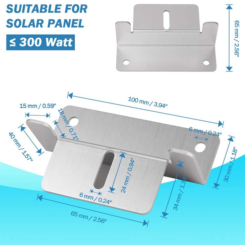 Zonnepaneel Montagebeugels, Zonnepaneel Montage Z Beugel, rv Zonnepaneel Montagebeugels Voor 100W 150W 200W Solar