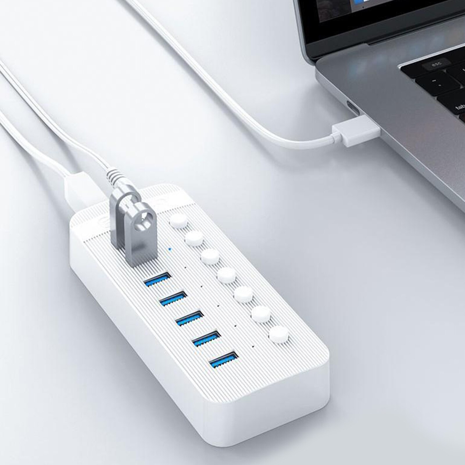 USB 3.0 Hub,Ultra Slim High-Speed USB Splitter Extension Data Hub for Apple MacBook Air/Pro/Mini/iMac