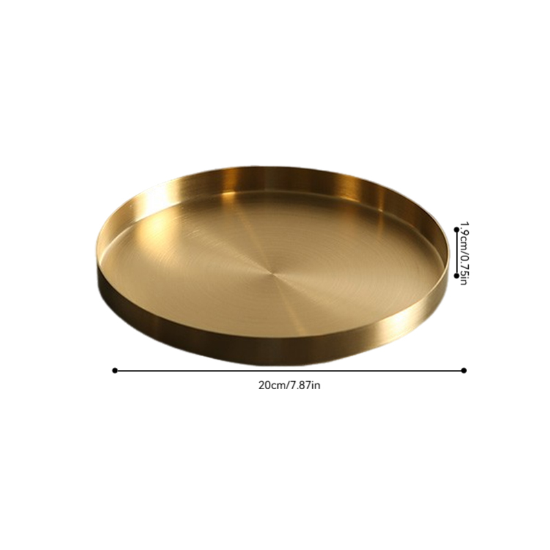 Plateau décoratif en acier inoxydable, plateau de rangement de bureau, plateau de rangement pour boucles d'oreilles et bijoux et cosmétiques, accessoires de rangement pour coiffeuse, Base de Vase: vert clair