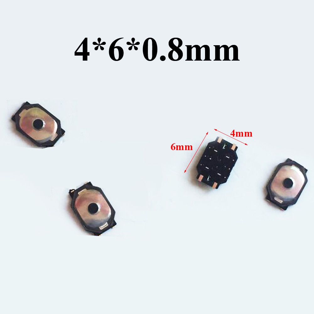 4x6x0,8 Interruptor táctil de película 4*6*0,8mm teclas de hoja de teléfono móvil para alpes, botón de Micro interruptor, piezas de reparación de repuesto 6mm 4mm