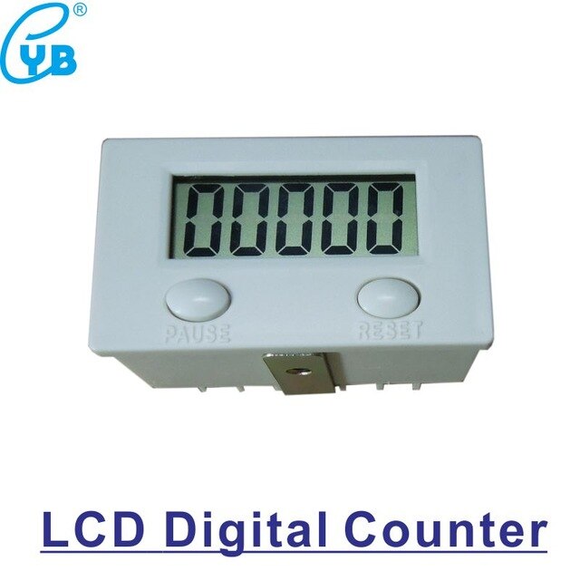 Yb5c lcd digital elektrisk tæller 5 cifret display akkumuleringstæller med magnetisk switch sensor punch maskintæller: Kun tæller