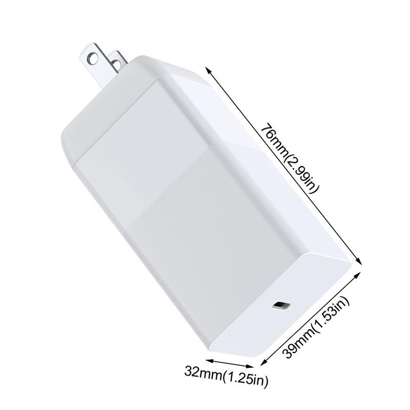 GaN 65W ładowarka USB C PD szybkie ładowanie 4.0 3.0 QC4.0 QC PD3.0 PD USB-C typ C szybka ładowarka USB dla iPhone 12 Pro Max Macbook: white US