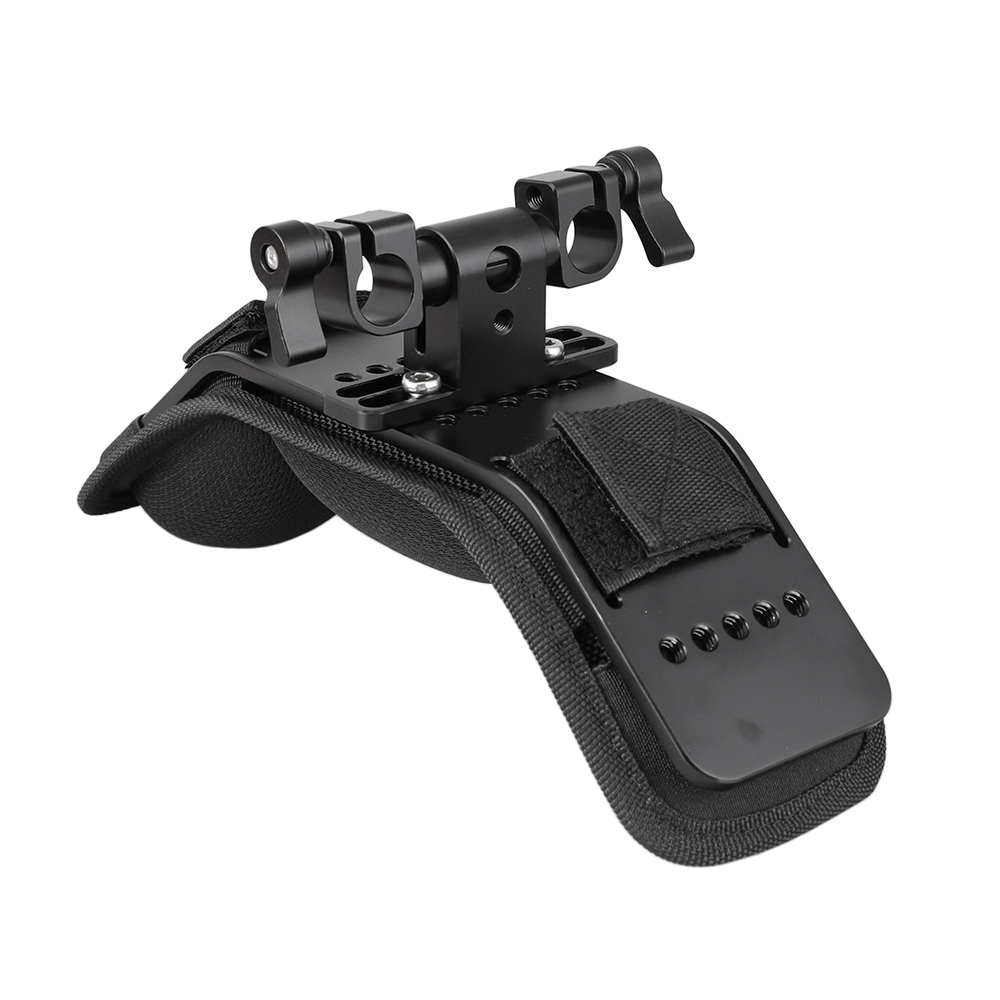 CAMVATE Shoulder Mount Shoulder Pad With 15mm Railblock Rod Clamp for Camera Video Camcorder DV/DC Rod Support System DSLR Rig: GRAY