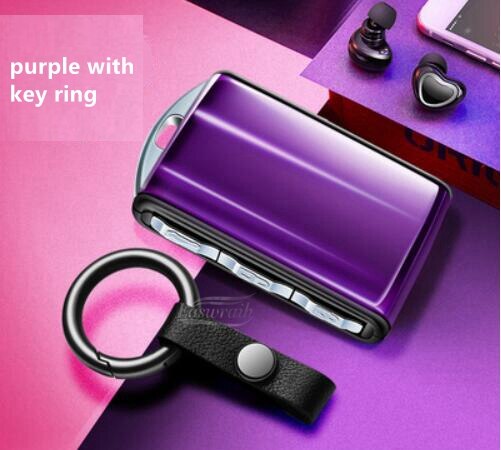 Car ABS Key Case Shell For Volvo XC40 XC60 S90 XC90 V90 T5 T6 T8 Fob Smart Key Replacement: with key ring purple