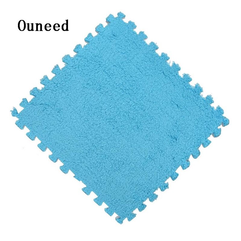 ! Alfombra de goma EVA para bebé de 25x25CM de , Alfombra de espuma para niños, Alfombra de puzle, suelo ecológico de terciopelo peludo para bebé en 7 colores # JYFW0: Azul