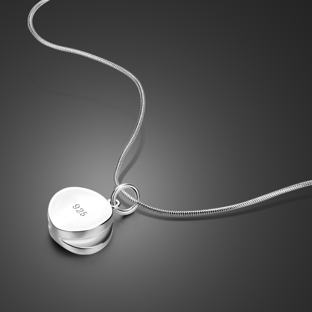 Verkauft werden 100% 925 halsketten aus sterlingsilber mit schlichtem geometrischem runden anhänger, choker und 20 cm langer schlangenkette, damenschmuck: Schlangenkette 46cm