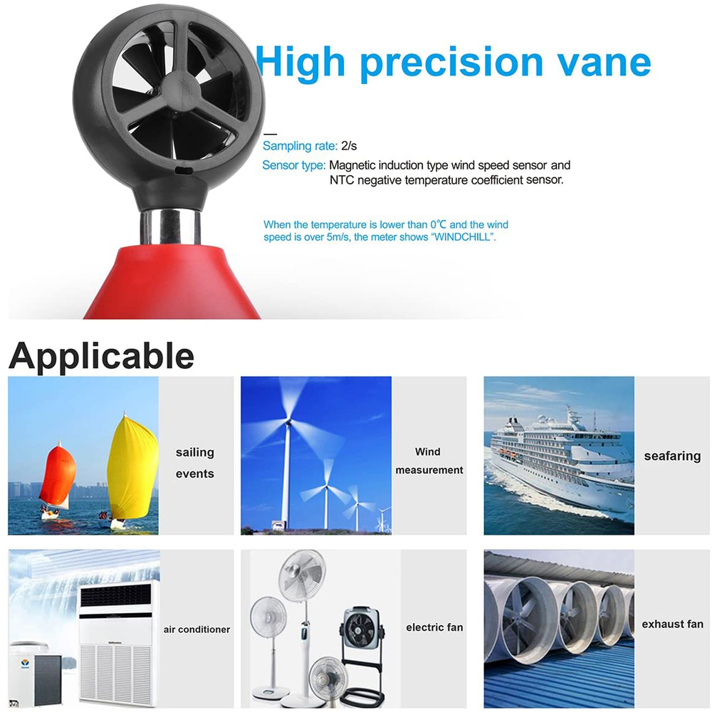 UNI-T UT363BT Mini Digital Bluetooth Anemometer Handheld Digital Anemometer Thermometer Anemometer