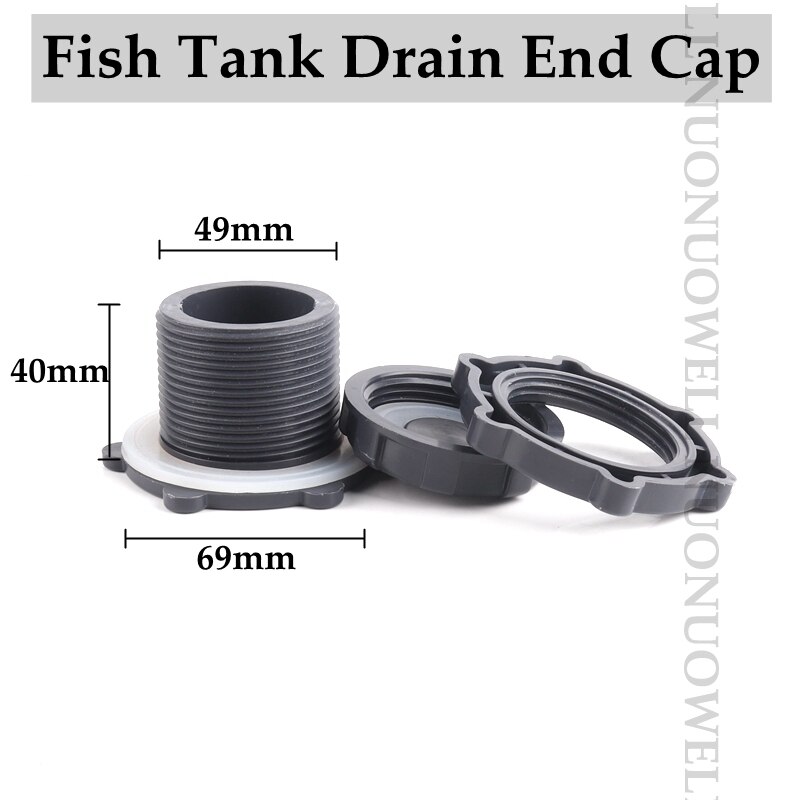 1Pcs Aquarium fish tank water level plug manual drainage Garden landscape drainage adapter Water Fish tank bulkhead Fitting: DT-49mm