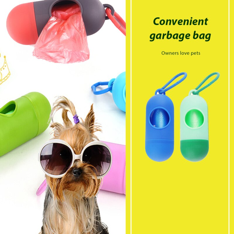 Ttlife pille form kæledyr affald rent affalds poo pose bærer hund knogle form dispenser æske holder etui affald poop taske til hunde
