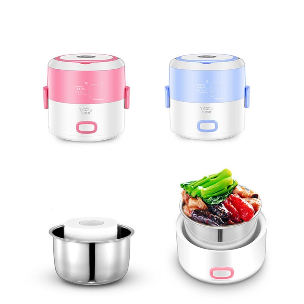 Small raccoon electric lunch box multi-function cooking lunch box Double-layer 304 stainless steel liner heating lunch box